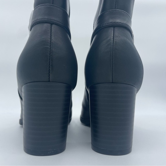 Giani Bernini Adonnys Leather Zipper Memory-Foam Wide-Calf  Black Riding Boots - Picture 14 of 15